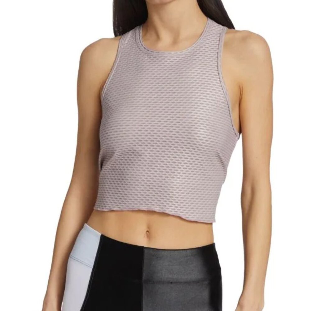 NWT Koral Raegan Shiny Netz Tank in Alvarado (Lilac) Size Small